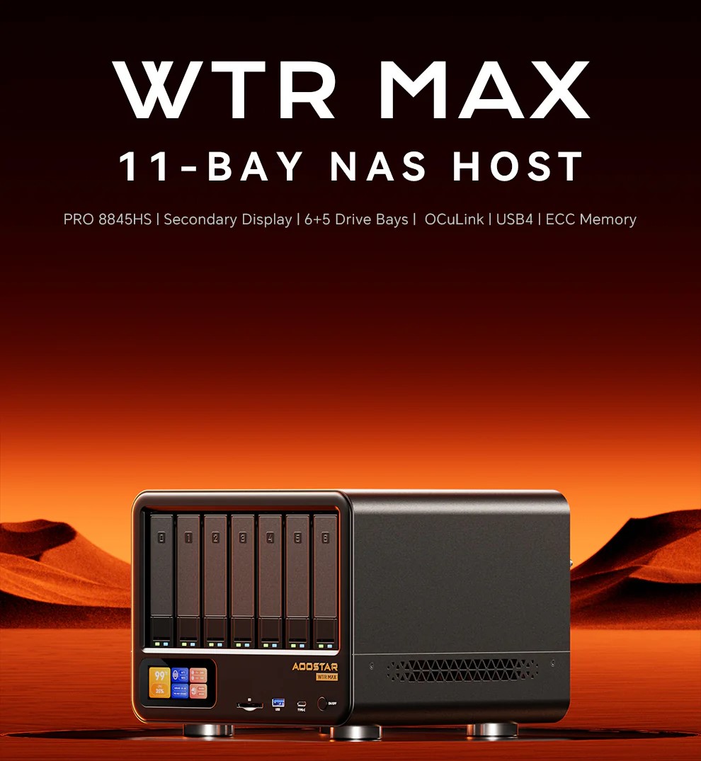 Aoostar WTR Max launches as new 11-bay NAS with capable AMD Ryzen APU and OCuLink port