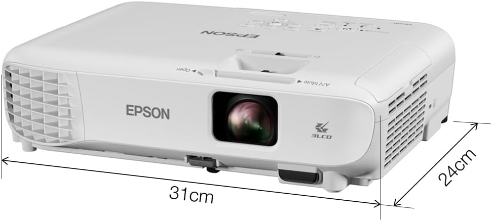 Epson EB-W06 3LCD, HD ready, 3700 Lumens, 320 Inch Display, Built-in Speaker, WXGA Projector – White