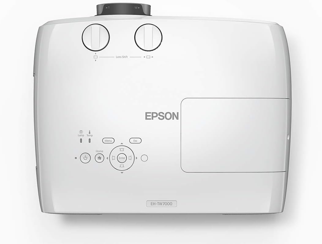 Epson EH-TW7000 3LCD, 4K PRO-UHD, 3000 Lumens, 500 Inch Display, Home Cinema, Streaming and Gaming Projector – White