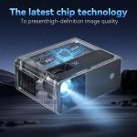 Mini Projector,Einyoumily Portable Phone Projector Full HD 1080P Supported,15000 Lux Small Video Projector,Home Theather Movie Projector Compatible With