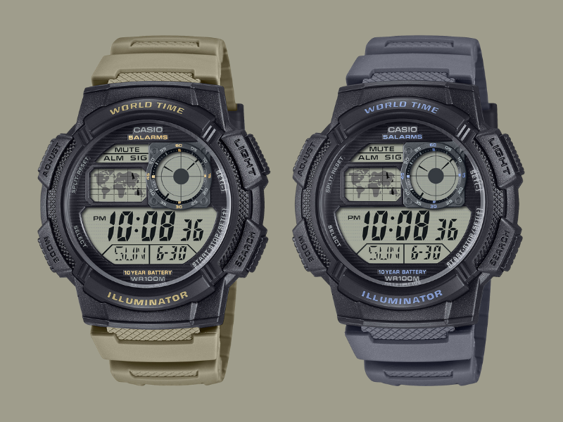 Casio Teases New AE-1000W Watches with Multi-Time Zone World Map Display