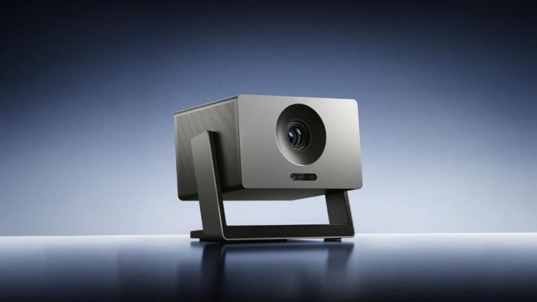 Xiaomi Laser Projector 3 showcasing 4K screen on a modern wall