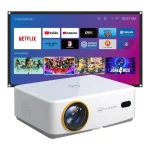 vankyo Leisure L570 projector with 100-inch screen for home theater setup