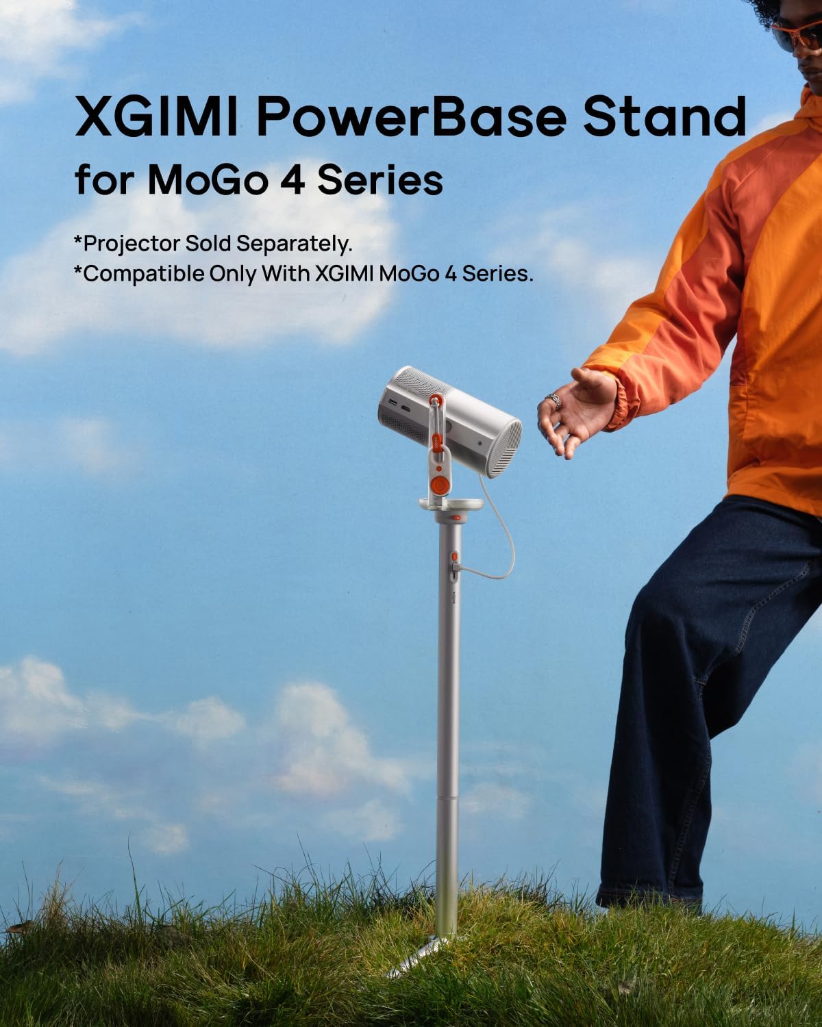 XGIMI Portable Projector with PowerBase for home theater and outdoor entertainment