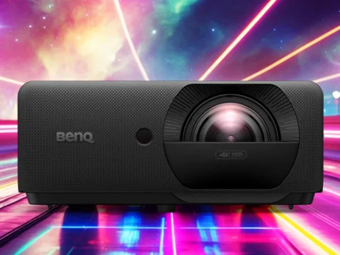 BenQ LK830ST projector showcasing bright, sharp 4K short-throw projection in immersive setting.