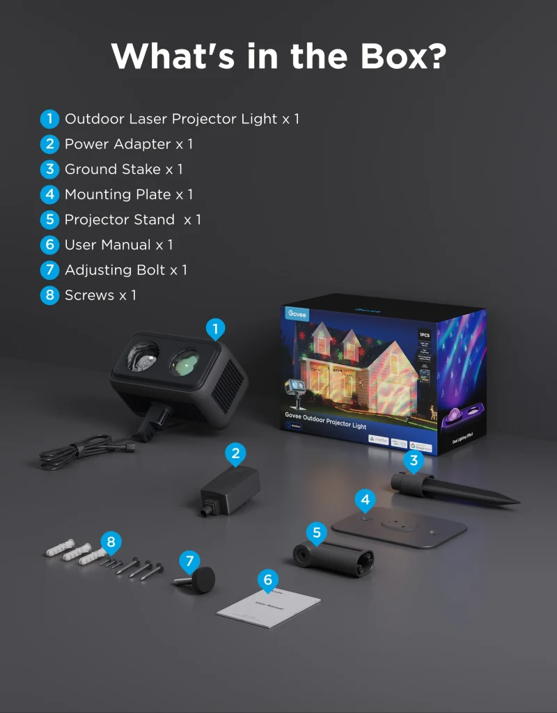 Govee Outdoor Projector Light: Dual Light Source Brings Brighter Holiday Magic