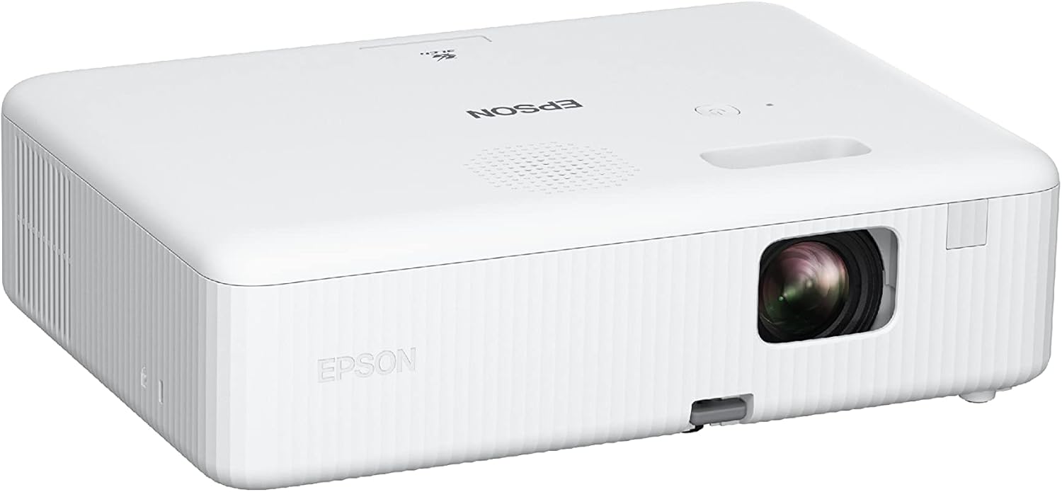 Epson EpiqVision projector in a modern home theater setup