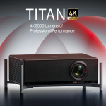 XGIMI Titan 4K projector showcasing sleek design and cinematic visuals.