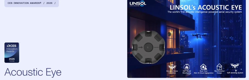 Acoustic Eye sound visualization system showcased at CES Innovation Awards 2026